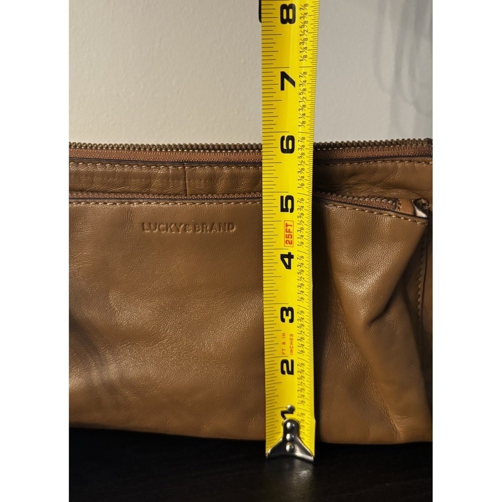 Lucky Brand Genuine Leather Crossbody Koda Bag W/ Canvas Adjustable Strap - Picture 3 of 11